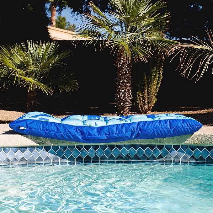 Big Joe Kona Hammock No Inflation Needed Pool Lounger with Headrest, Quick Draining Fabric, 4 feet Big