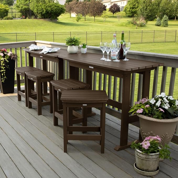 Highwood Lehigh 6pc Counter Height Balcony Set, Weathered Acorn