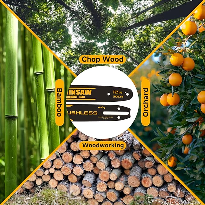 12-Inch Pole Saw Bar for DeWalt Chainsaw, Part No. DWZCSB12 Durable Guide Bar Compatible with DEWALTCordless Chainsaw DCCS620, DCCS620B, DCCS620M1, DCCS620P1