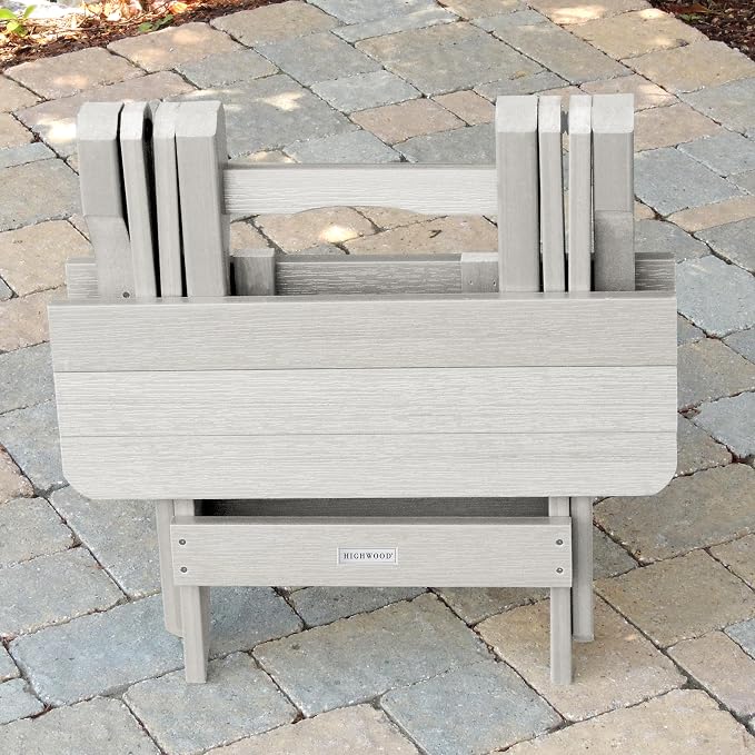 Highwood AD-TBS1-HGR Folding Adirondack Side Table, Harbor Gray