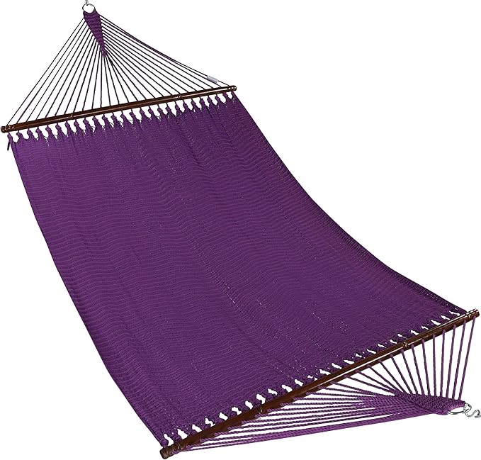 Jumbo Caribbean Hammock - 55 Inch - Soft-Spun Polyester - Purple