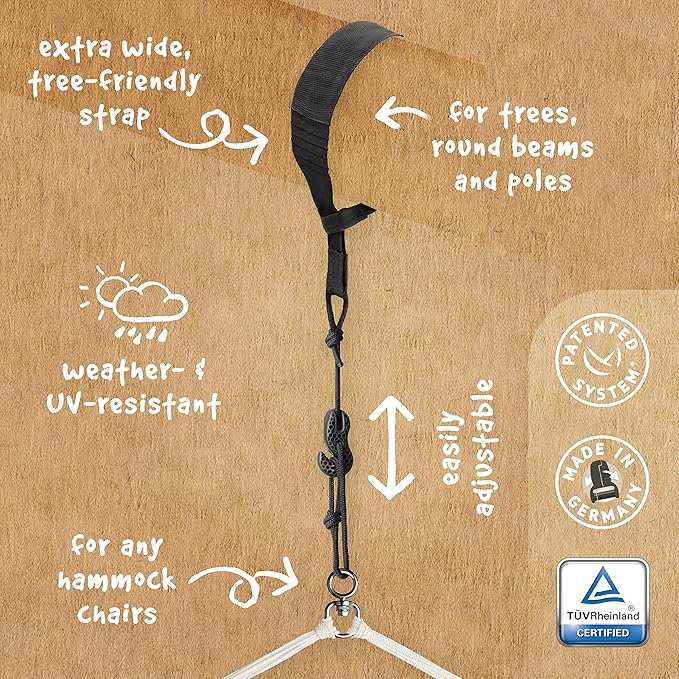LA SIESTA® Large Comfort Habana Cotton Hammock Chair Swing & Tree Mount Kit - Hammock Swing Chair w/Suspension Kit for Trees Beams & Posts - Indoor Outdoor Hanging Chair for Bedroom Patio - Zebra