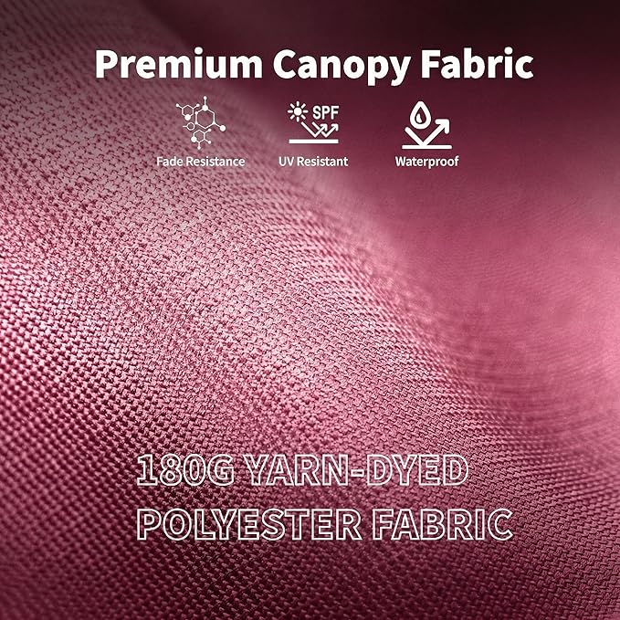 9FT Solar Umbrella 32 LED Lighted Patio Umbrella Table Market Umbrella w/Tilt and Crank, UV-Resistant Outdoor Umbrella for Pool, Garden, Deck, Rose Pink