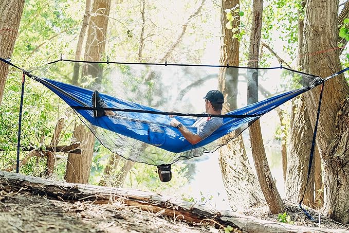 Bear Butt Hammock Bug Net - Exclusive Polyester Mesh for 360 Protection - Dual Sided Diagonal Zipper For Easy Access - Start Up Company