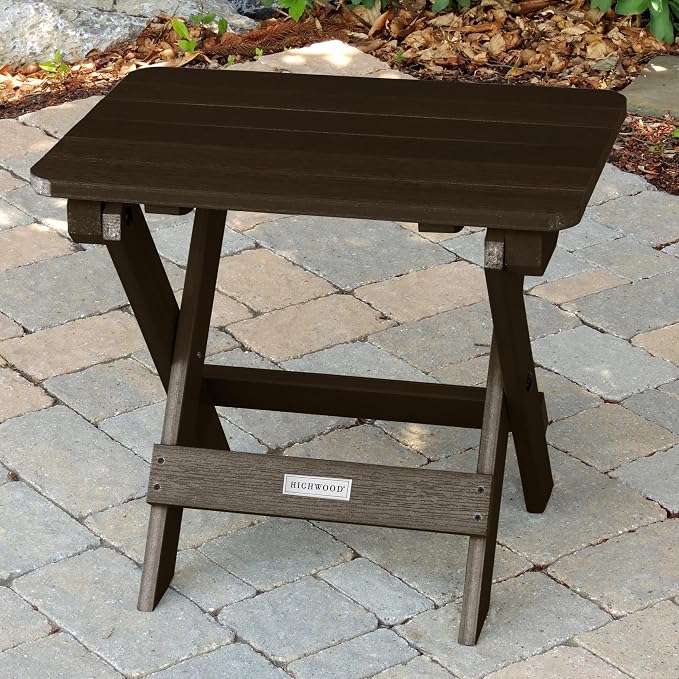 highwood Folding Adirondack Side Table, Weathered Acorn