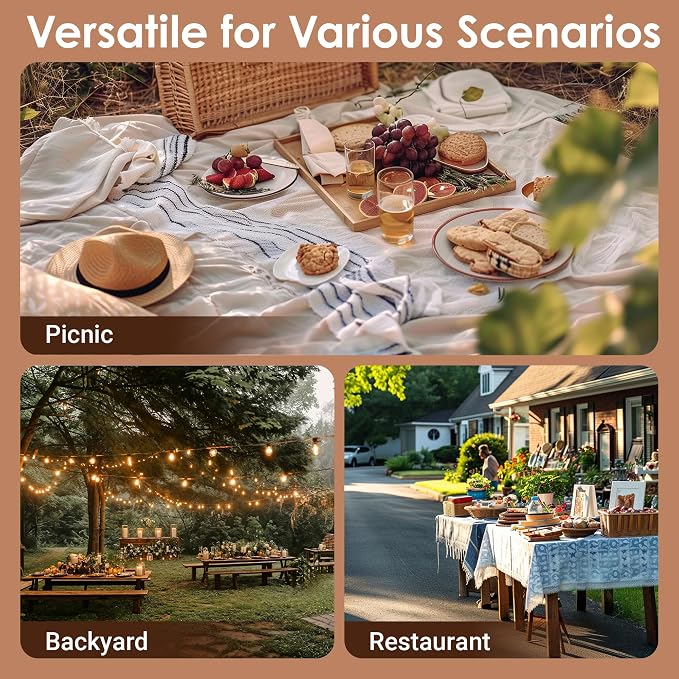 72" Rectangular Outdoor Picnic Table - 6 Person Brown Wooden Dining Set with Built-in Benches, Ideal for Garden BBQ & Courtyards