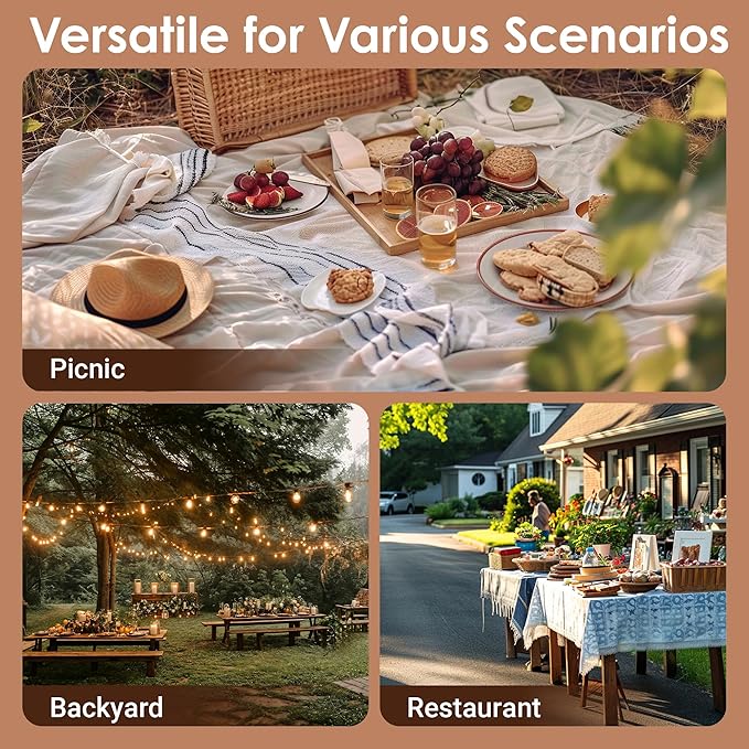 72" Rectangular Commercial Picnic Table for 6 Person, Heavy Duty Outdoors Dining Table Set with Wooden Top, Metal Legs,1.97" Umbrella Hole,Waterproof & Corrosion-Resistant, Ideal for Garden, Backyard