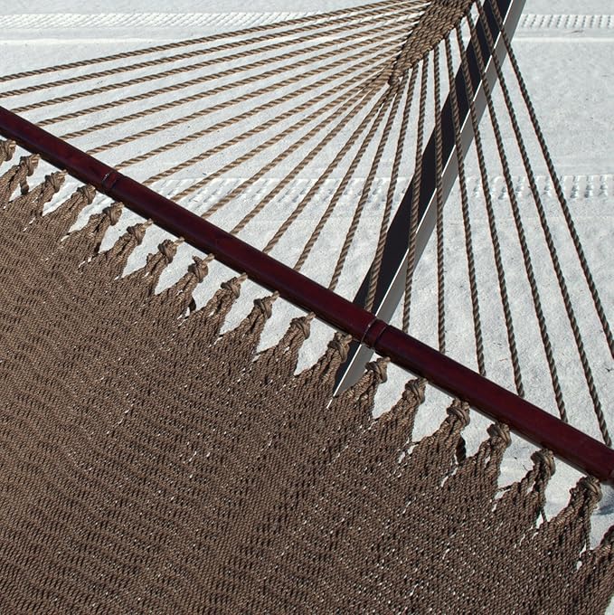 Double Caribbean Hammock - 48 inch - Soft Spun Polyester - Mocha