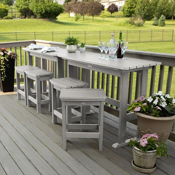 highwood Lehigh 6pc Counter Height Balcony Dining Set, Eucalyptus