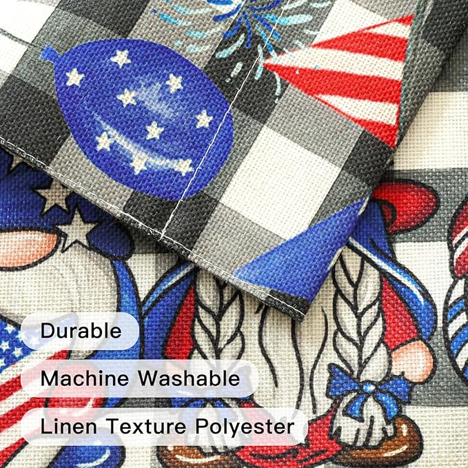 OTOSTAR Welcome Patriotic America 4th of July Garden Flag 28x40 Inch Double Sided Red White Blue Stars and Stripes Yard Outdoor Decorative Independence Day Memorial Day Garden Flag (Dwarf)