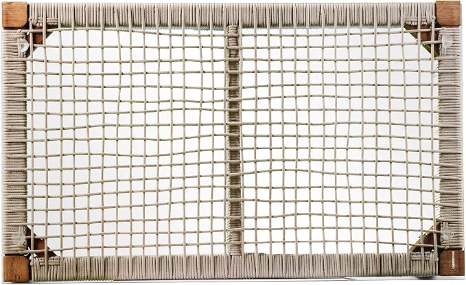SEI Outdoor Patio Furniture - Brendina Outdoor Glass Top Cocktail Table - Transitional Design Natural Solid Wood - Ideal for Patio, Backyard (OD1089300)