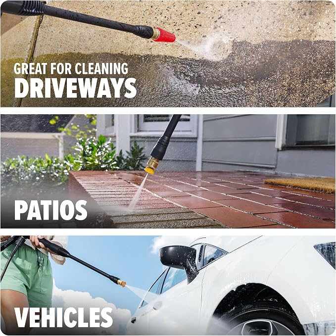 Dirt Devil Electric Pressure Washer, 1700 PSI Power Washer with Included Attachments, Lightweight and Compact, High Pressure Cleaning for Concrete, Patios, Cars, Outdoor Furniture and More