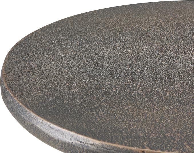 Christopher Knight Home Caldera 16" Lightweight Concrete End Table, Indoor Outdoor Accent Table, Side Table with Oval Top and Wide Base, Small Side Table for Patio, Balcony or Living Room, Copper