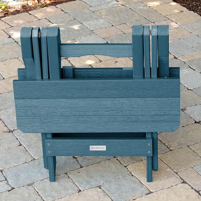 highwood AD-TBS1-NBE Adirondack Folding Side Table, Nantucket Blue