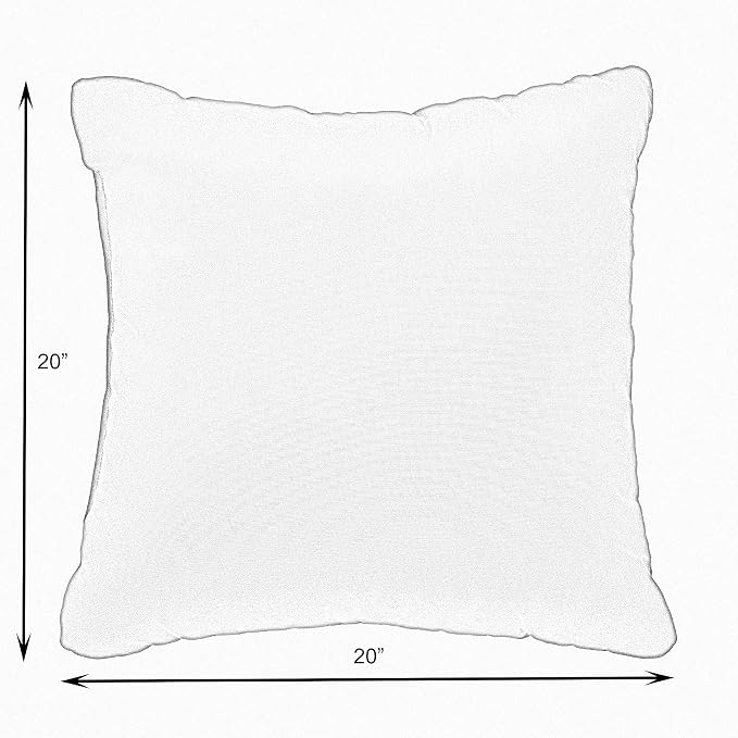 Mozaic Company Sunbrella Indoor/ Outdoor Corded Pillows, Canvas Natural and Canvas Black, Set of 2