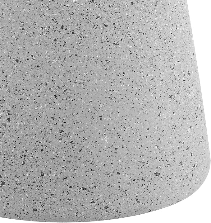 JONATHAN Y Hollie 18" Gray Terrazzo Polyresin Outdoor Side Table and Stool, All-Weather Textured Round Pedestal Accent Table for Patio, Garden, Modern Minimalist TBL1108C