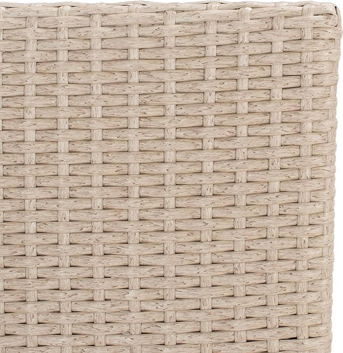 SAFAVIEH Outdoor Collection Challe Beige/White Dining Set PAT7702B-3BX