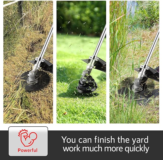 4-in-1 Gas Powered Weed Wacker, 58CC Gas String Trimmer Brush Cutter, 2-Cycle Straight Shaft Grass Trimmer for Heavy Duty Yard Work