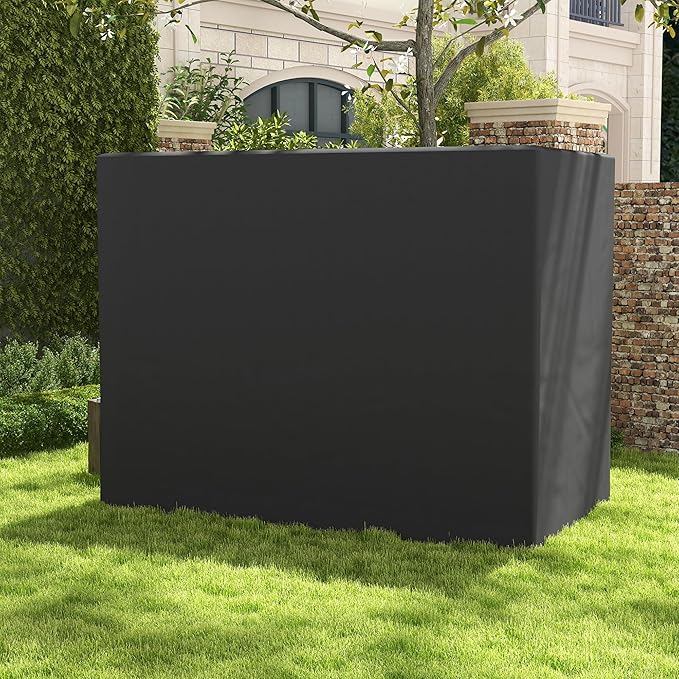 Outsunny 600D Oxford 3-Seater Patio Swing Cover Outdoor Chair Cover Garden Furniture Cover Rain Protection Waterproof Anti-UV, Dark Gray