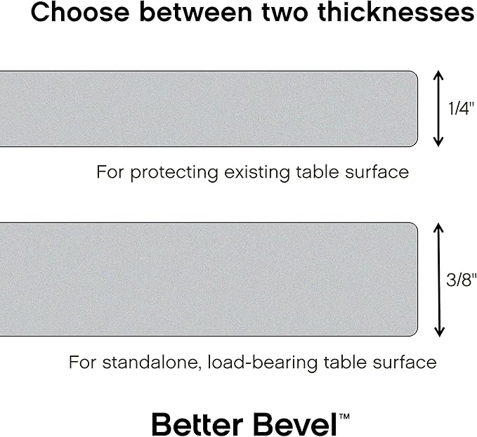 The Better Bevel 20 inch Round Glass Table Top - Clear Tempered Glass Surface Protector - Safe Pencil Polished Edge - Coffee, Dining and End Table