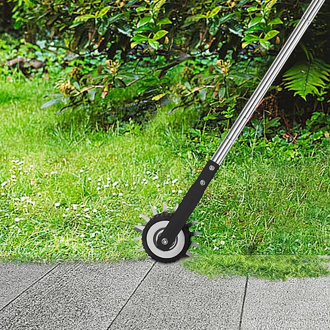 YEELOR Wheel Rotary Edger, Adjustable Length Lawn Edger, Stainless Steel Lawn Tool, Lawn Tool for Manual Edger, Sidewalks, Gardens, Driveways and Flower Bed Edging