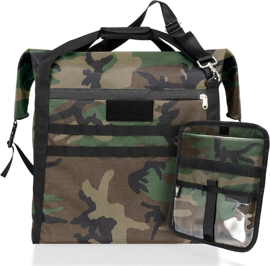 Xtreme Sight Line ~ G CUBƎ 50 Faraday Bag + LITE Faraday Bag Combo for Small to Medium Generators and Electronics ~ Protects Against EMP/CME/EMF/RF ~ Faraday Lined Interior ~ Woodland Camo Combo