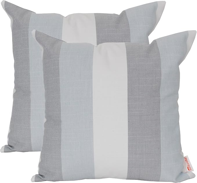 Outdoor/Indoor Sunbrella Throw Pillows Square Set of 2 Pieces 20 inch x 20 inch Direction Dew - Cover Only, Insert Not Included