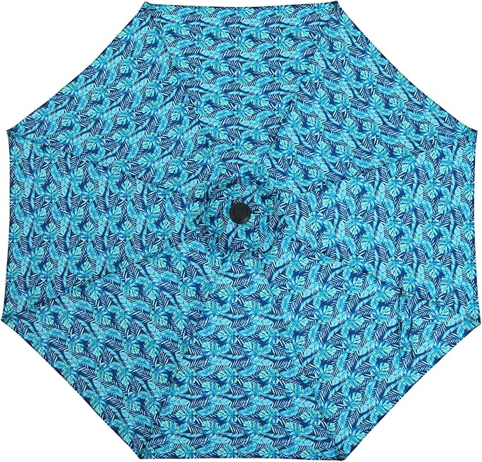MASTERCANOPY Patio Umbrella 9 ft Replacement Canopy for 8 Ribs-Green Leaf Canopy Only