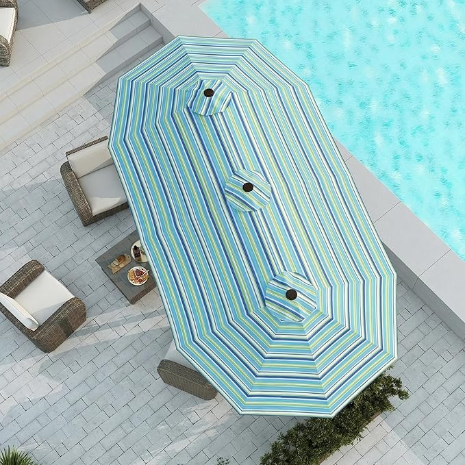 15FT Large Patio Umbrella with Base Included