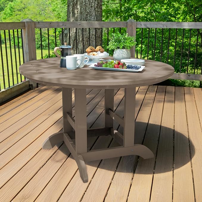 highwood Adirondack 48" Round Dining Table, Woodland Brown
