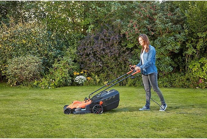 BLACK+DECKER Wired Trimmer - 6 adjustable heights, orange, BEMW481BH-QS