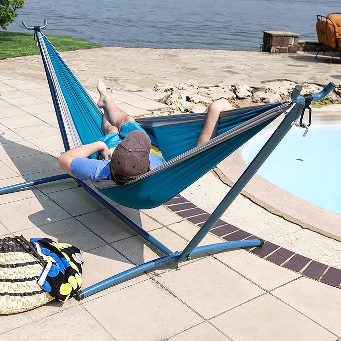 Equip Single Point Portable Hammock Stand - Perfect for Lounging & Camping Hammocks - Hang Around & Enjoy The Outdoors - Up to 400lbs Capacity
