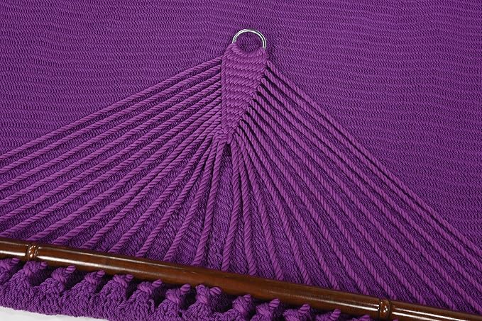 Jumbo Caribbean Hammock and Metal Tribeam Stand (Purple)