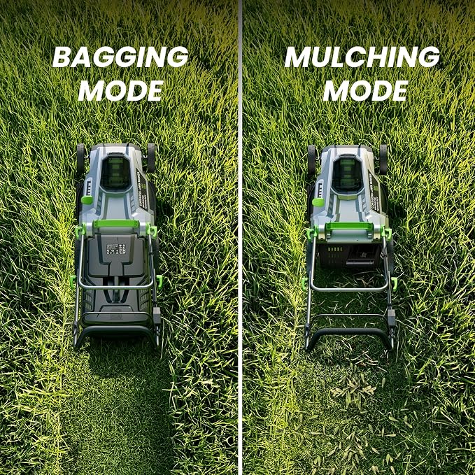 40V Cordless Lawn Mower, 17" Walk Behind Electric 4.0 Ah Battery Powered Lawnmower, 6 Adjustable Cutting Heights, 50L Grass Bag, Brushless Motor, for Garden/Patio/Yark/Lawn
