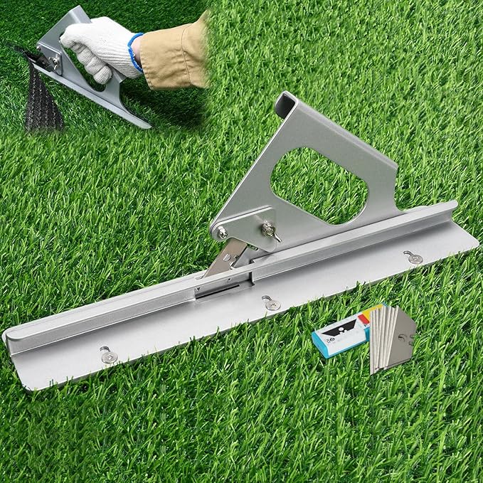 TOPOWN Adjustable Artificial Grass Installation Tool Grass Cutter, for Fake Turf Install Artificial Turf Edges Trimmer, Synthetic Lawn Installation Turf Cutter, Fake Lawn Cutting Tool