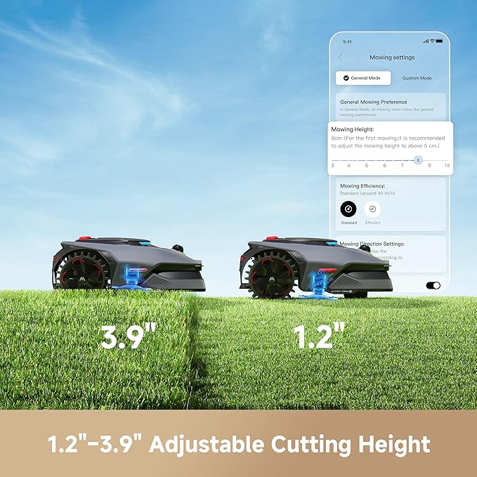 MOVA LiDAX Ultra 1000 Robot Lawn Mower Wire Free with Garage for 1/4 Acre, RTK-Free+360° 3D LiDAR+AI Vision Mapping, Zero-Edge Cutting, Cutting Height 1.2"-3.9", 45% Slope, 150 Managed Zones Dual Maps