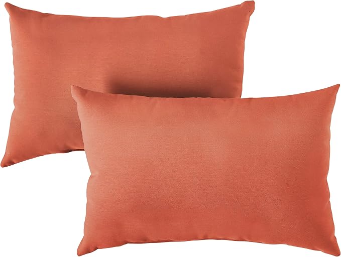 Sorra Home Coral Indoor/Outdoor Pillow Set, 13 in x 20 in