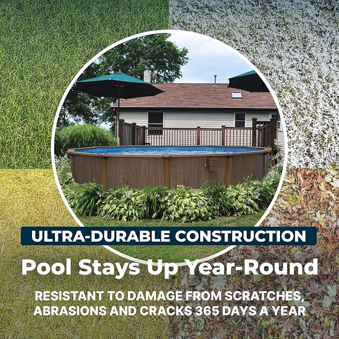 Bestway Hydrium 18' x 52" Above Ground Pool, Round Steel Side Wall Frame Outdoor Swimming Pool Set with Sand Filter Pump, Ladder & Accessories