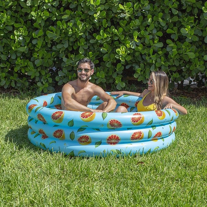 PoolCandy Grapefruit Print Inflatable Pool Floats, Loungers, Sun Chairs & Sunning Pools