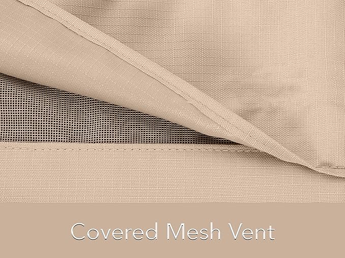 Covermates Ultima Outdoor Serving Cart Cover – Heavy-Duty All-Weather Patio Furniture Protector with Mesh Vent, 600D Ripstop Polyester, Drawcord & Buckle Straps, 50W x 30D x 34H, Ripstop Tan