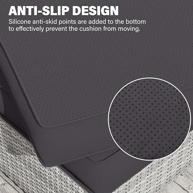 8 pcs Outdoor Cushion Slipcovers Outdoor Patio Cushions Covers Replacement Waterproof with Zipper w/3 Seat Cushion Covers and 5 Backrest Pillow Covers, Covers Only