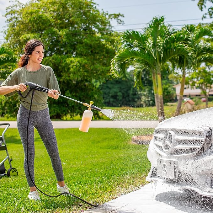 Sun Joe SPX-FC34-MXT Foam Cannon for SPX Series Electric Pressure Washers 34 Oz. | 1/4" Quick Connector | 5 Quick Connect Nozzle Tips