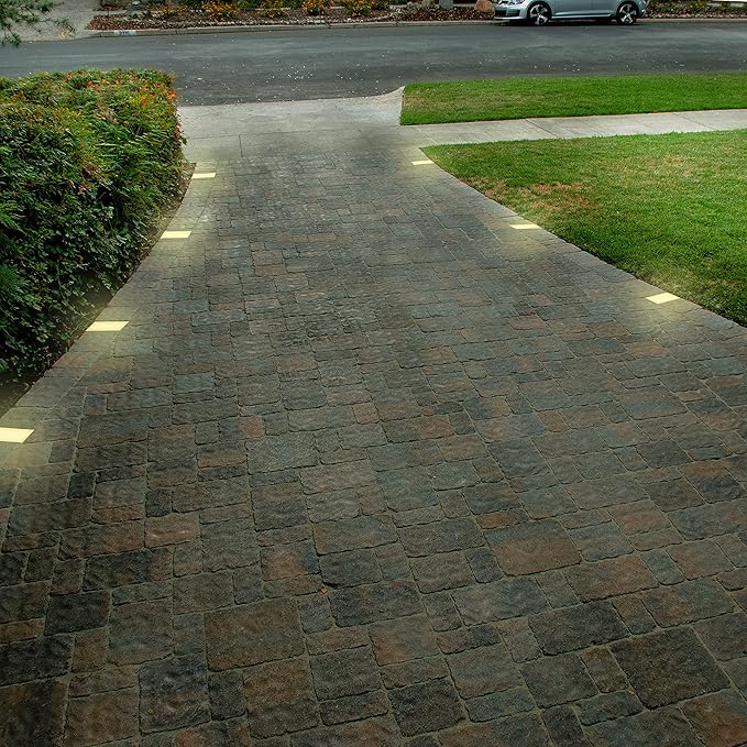 LUMENGY Paver Light 6x6 Inch (5.9x5.9), 2700K Warm White, Glare-Free Brick Lighting for Driveways, Walkways, Pool Decks and Patios, 12V Hardwired, IP67 Waterproof, Drive-Over Rated