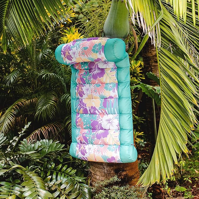 Big Joe Kona Hammock No Inflation Needed Pool Lounger with Headrest, Quick Draining Fabric, 4 feet Big