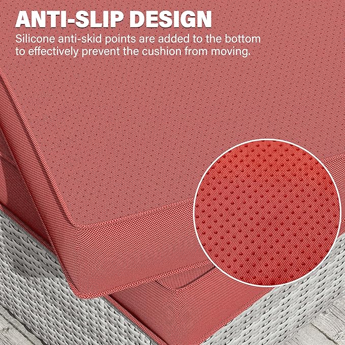 8 pcs Outdoor Cushion Slipcovers Outdoor Patio Cushions Covers Replacement Waterproof with Zipper w/3 Seat Cushion Covers and 5 Backrest Pillow Covers, Covers Only