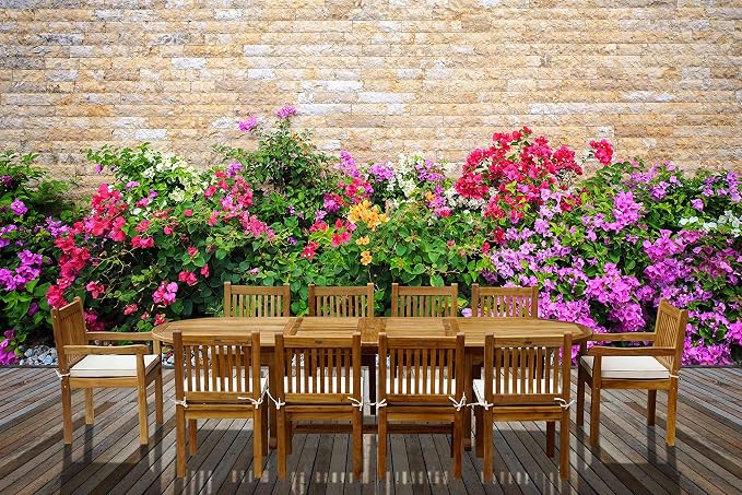 Teak Orleans Oval Outdoor Patio Double Extension Table, Made from Solid A-Grade Teak Wood