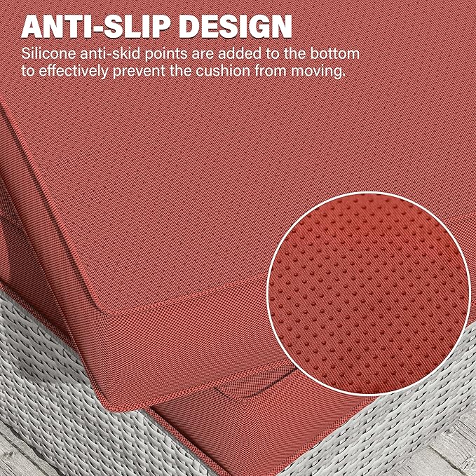8 pcs Outdoor Cushion Slipcovers Outdoor Patio Cushions Covers Replacement Waterproof with Zipper w/3 Seat Cushion Covers and 5 Backrest Pillow Covers, Covers Only