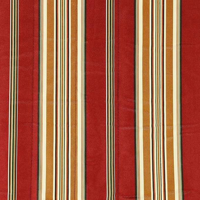Sunnydaze Quilted Double Hammock with Stand for Outside - 400-Pound Capacity 2-Person Hammock with Stand - 15-Foot Stand - Red Stripe