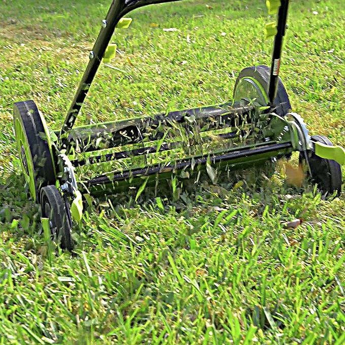 Sun Joe MJ504M Manual Reel Mower without Grass Catcher, 16"
