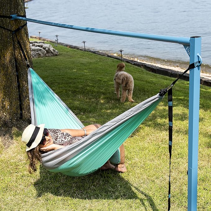 Equip Single Point Portable Hammock Stand - Perfect for Lounging & Camping Hammocks - Hang Around & Enjoy The Outdoors - Up to 400lbs Capacity